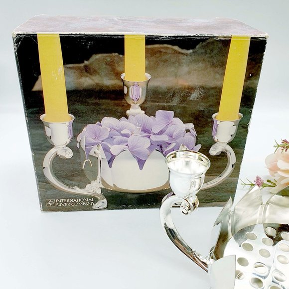 VTG NIB Silverpalted Candle Holder - Picture 2 of 3